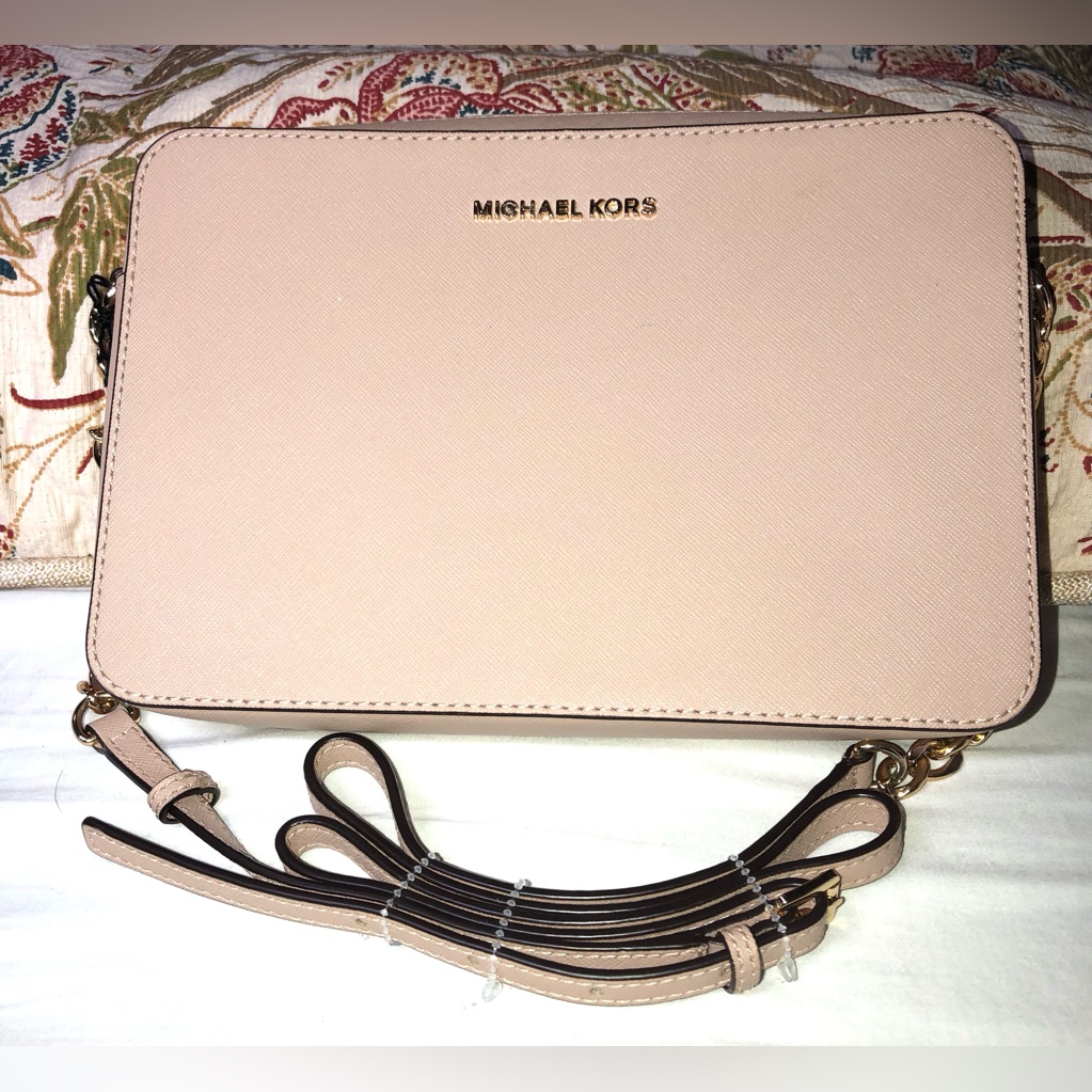 Michael Kors Jet Set Powder Blush Crossbody Bag Nwot